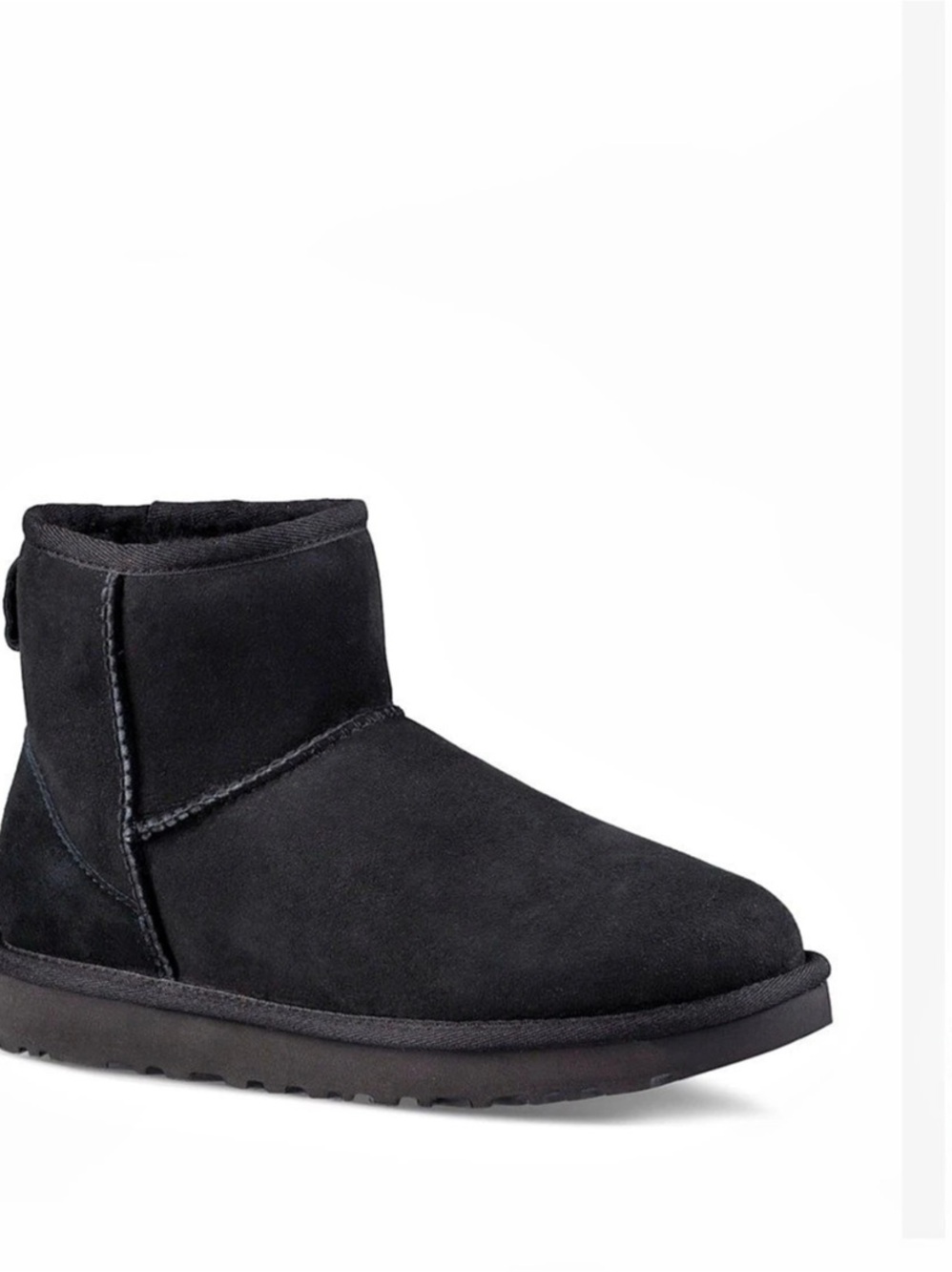 UGG Classic Ultra Mini Black Ankle Boots